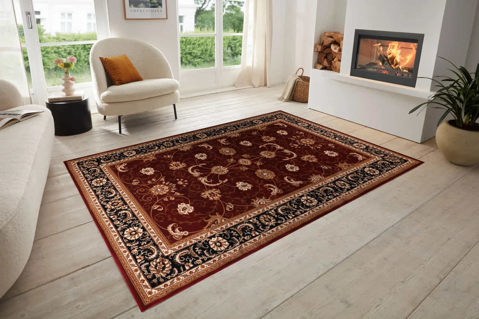 Kalite 2117A RED BLACK Area Rug