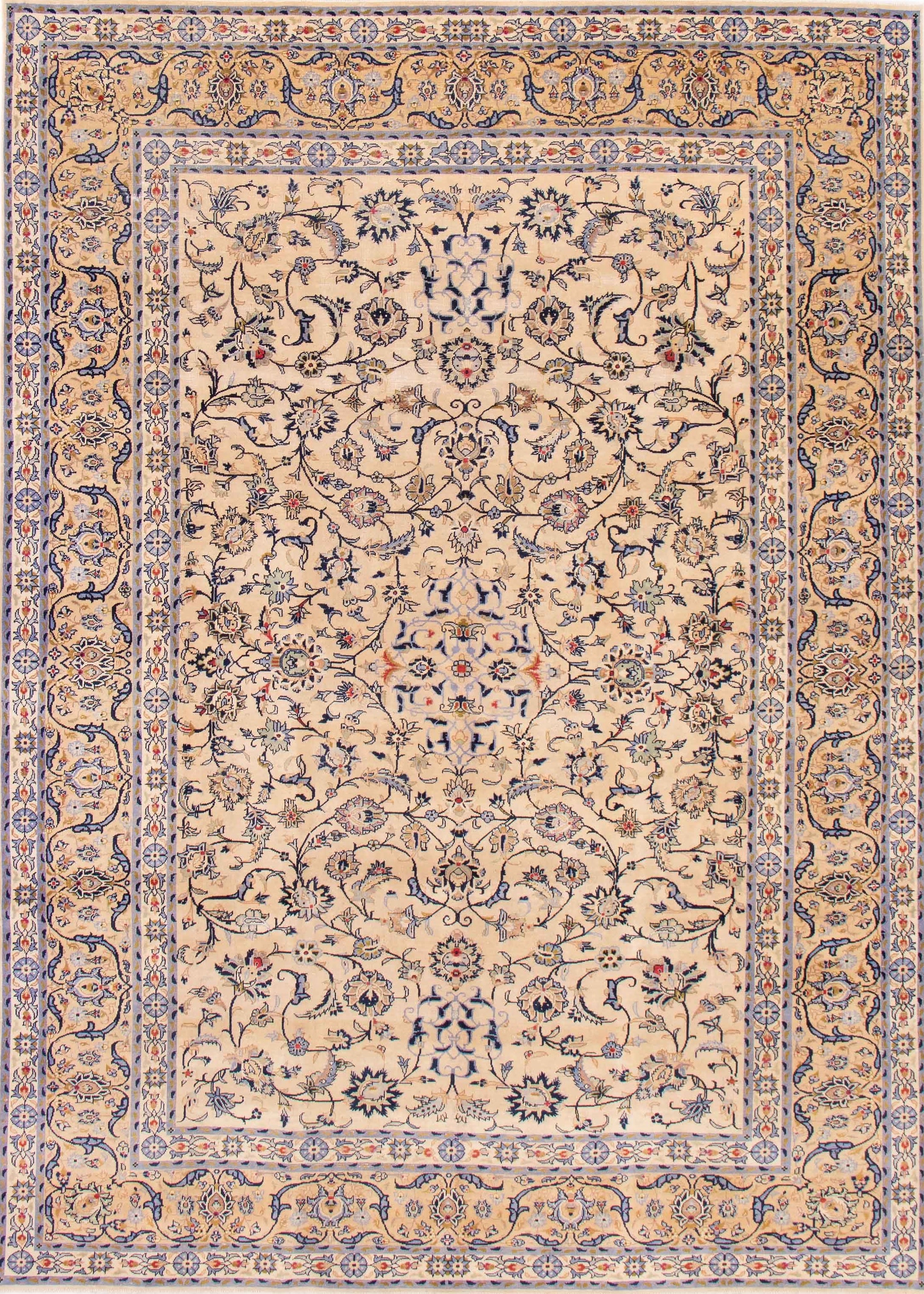 Heirloom Hand-Knotted Rug in Alabaster & Sage 9 x 14