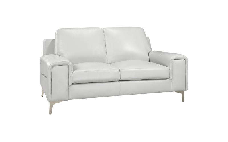 Plaza Silver Gray Loveseat