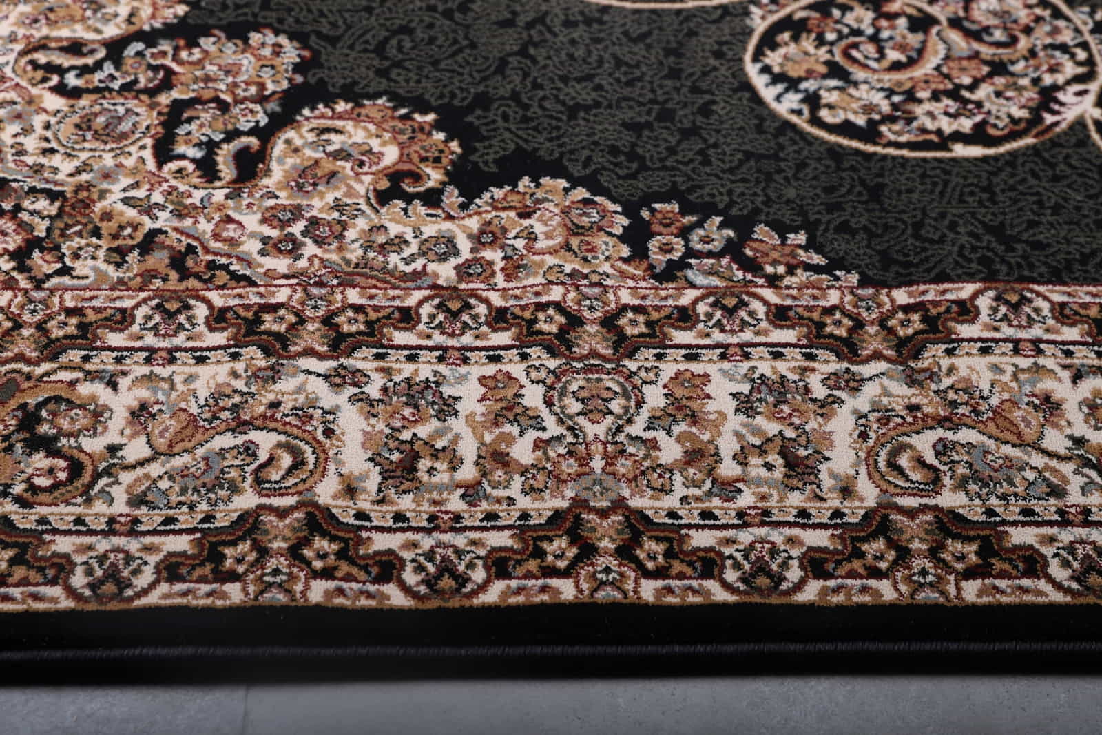 Kalite 3392B BLACK CREAM Area Rug