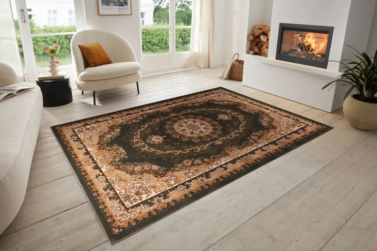 Kalite 8324A Green Beige Area Rug