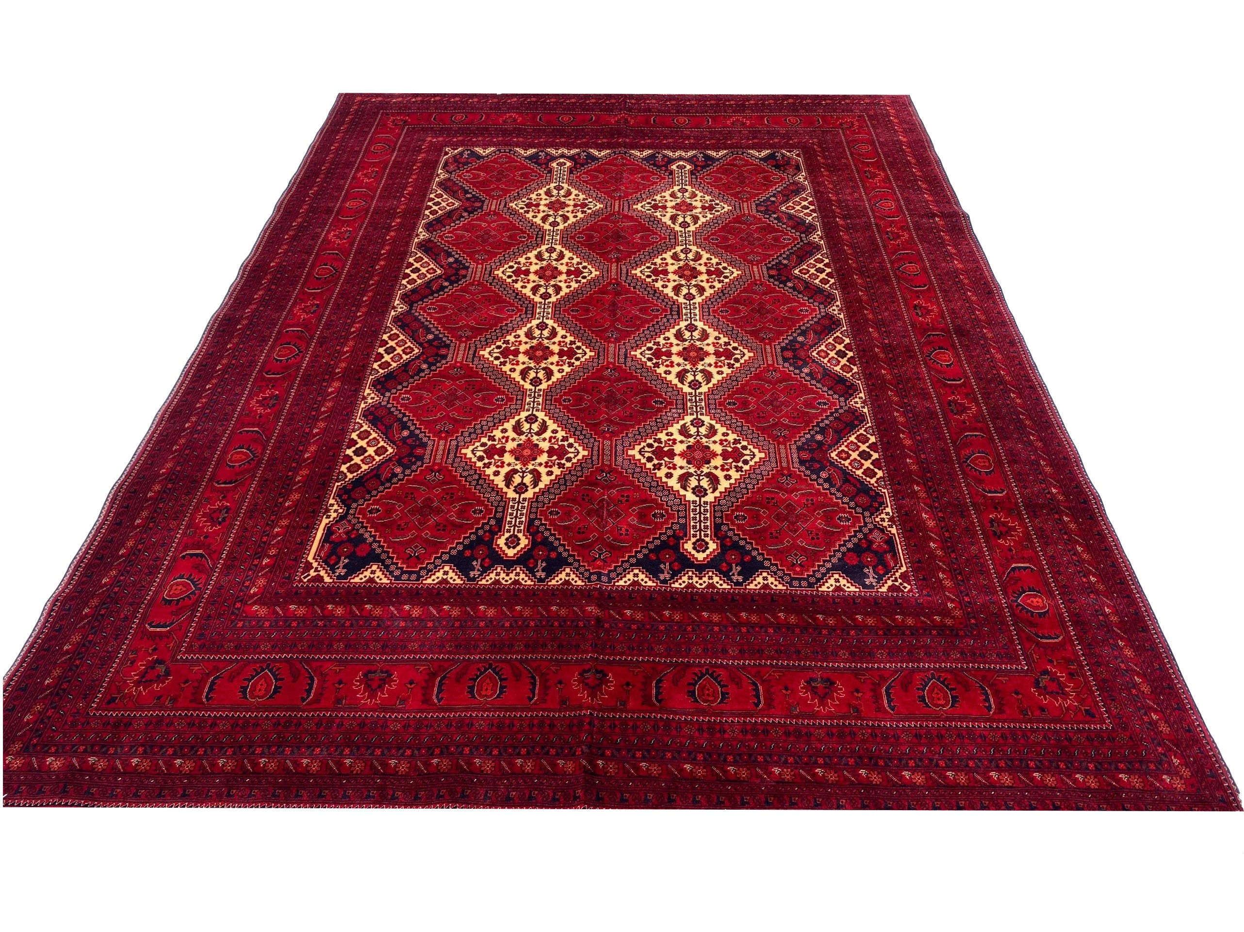 Belgian Wool, Afghan Hand-Knotted Rug – BWA-5019502 | Traditional Design