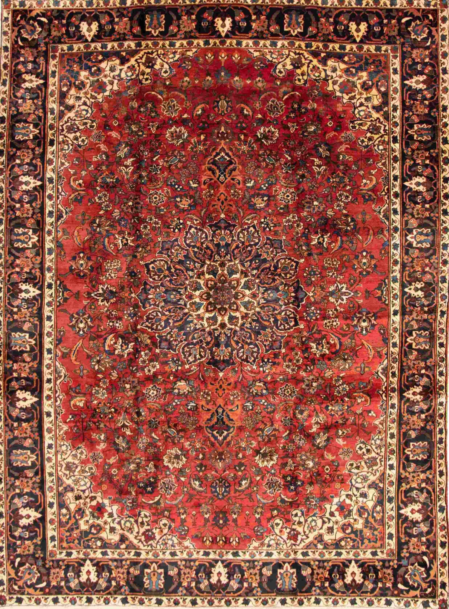 Hand-knotted Wool Rug-Red